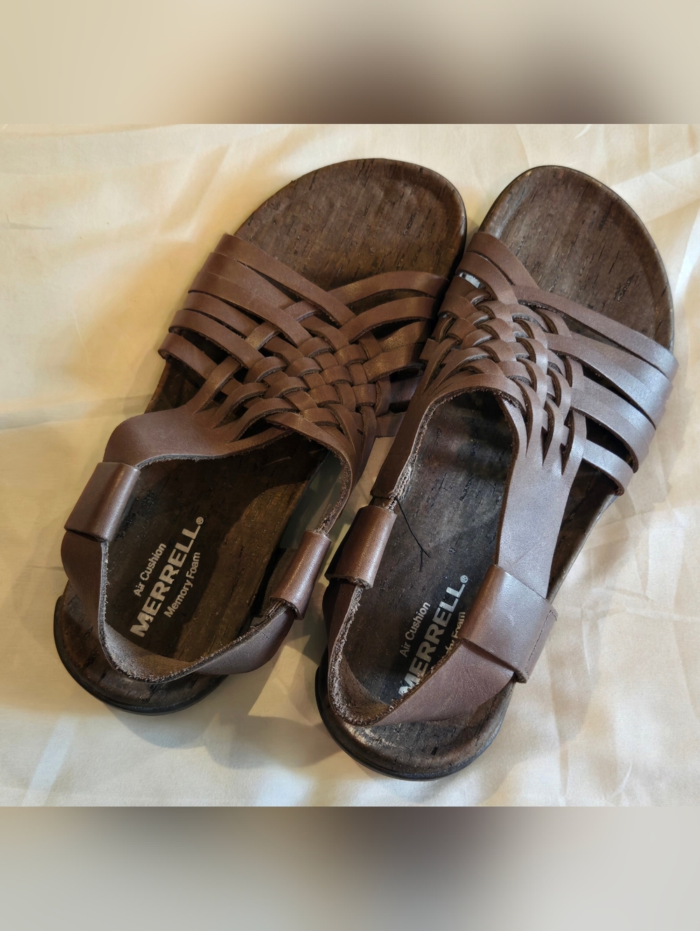 Merrell Brown Woven Leather Women's Sandals - Picture 5 of 5